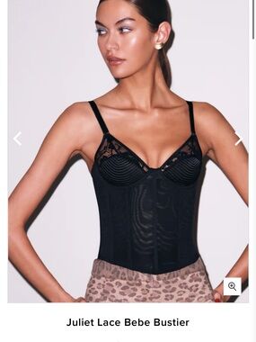 Fleur du Mal Black Juliet Lace Bebe Bustier